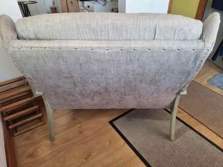 Photo of free 2 seater sofa grey/purple (Newthorpe notts) #3