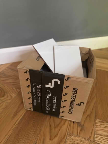 Photo of free Half box of white subway tiles (Kennington SW9) #1