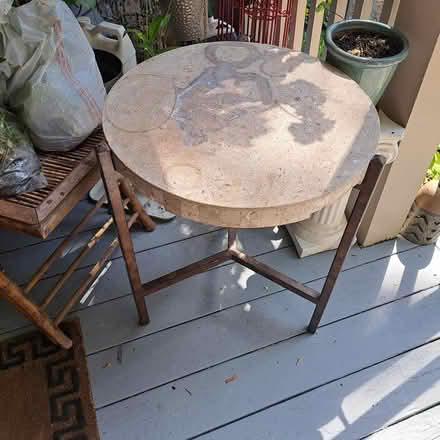 Photo of free Marble table stained top (Cambridge Walden @ Sherman) #1