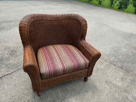 Photo of free wicker chair (Rush, near Henrietta) #1