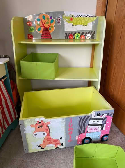 Photo of free Kids books and toys storage shelf (Hitchin, Periwinkle Lane) #2