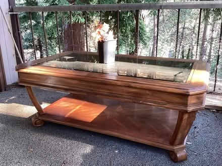 Photo of free Coffee table with glass top (Ponderosa Pines MHP) #1