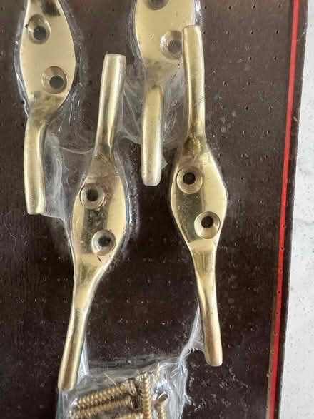 Photo of free 4 Brass Cleat Hooks (for blinds) (East Marden) #2