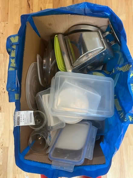 Photo of free Box of Tupperware, glasses etc (Notting Hill) #1