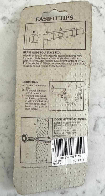 Photo of free 4 Brass Cleat Hooks (for blinds) (East Marden) #3