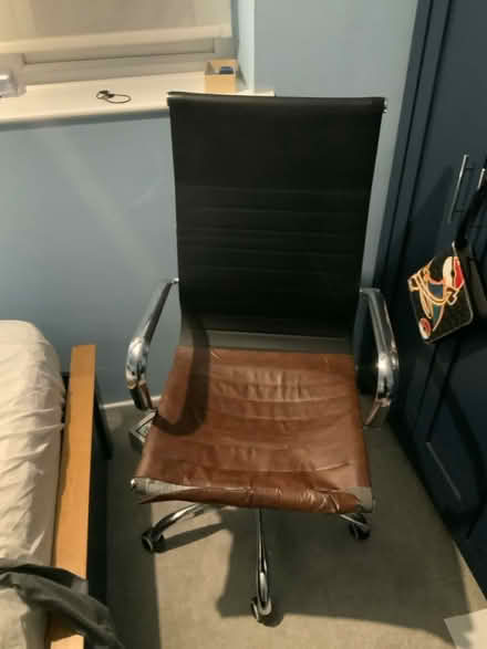 Photo of free Leather office chair (Bedford) #1