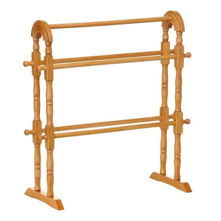Photo of Wooden Bathroom Towel Rail (Longbridge B31) #1