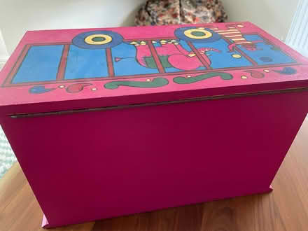 Photo of free Small decorated wooden toy box (Thames Ditton KT8) #3