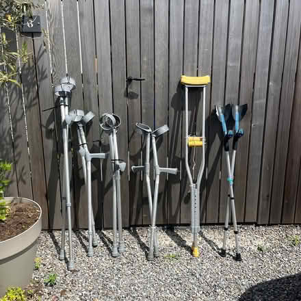 Photo of free 6 sets adult crutches. RRP €170 (Churchtown, Dublin 14) #1