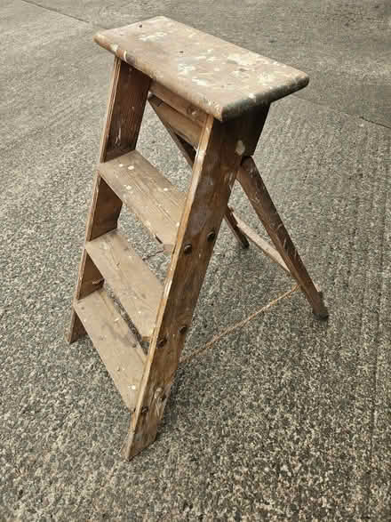Photo of free Small wooden step ladder (Stoneygate LE2) #1