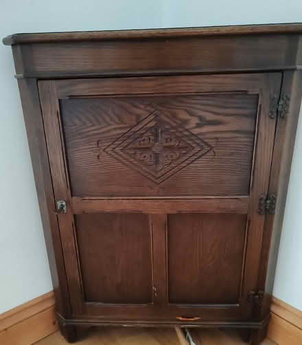 Photo of free Wooden corner cabinet (Southsea PO4) #1
