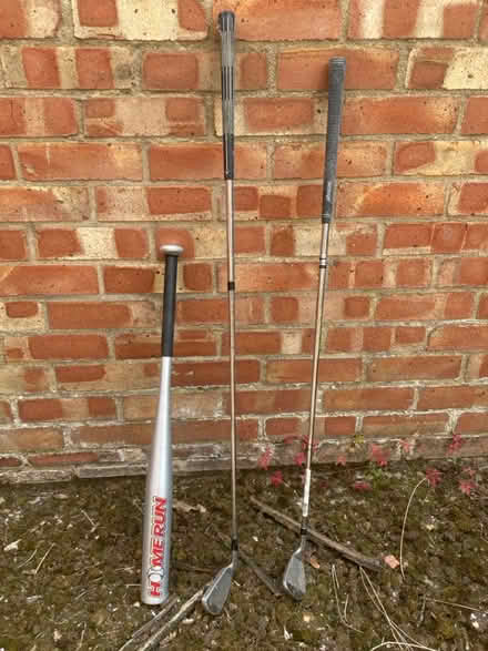 Photo of free Golf clubs and baseball bat (Pe1 4rh) #1