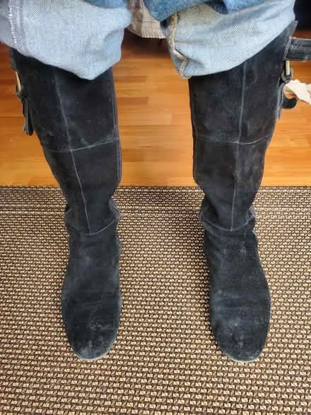 Photo of free Black Suede Leather boots (Saint Peters) #1