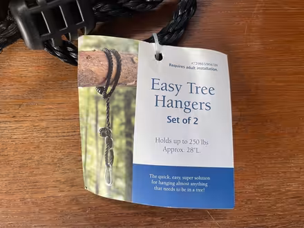 Photo of free Tree hangers for swing, etc (Wilmette - Lake & Illinois) #1