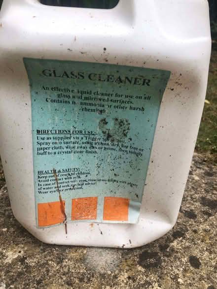 Photo of free Part 5 litre tub of glass cleaner fluid (Wood Farm OX3) #1