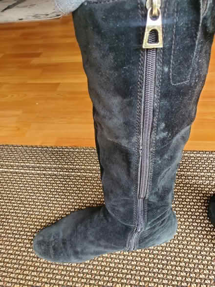 Photo of free Black Suede Leather boots (Saint Peters) #3