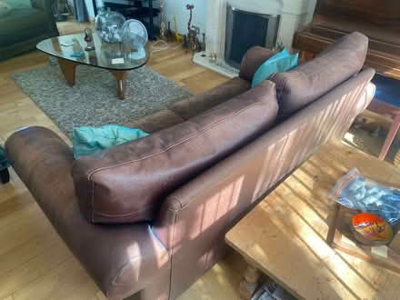 Photo of free 2 x leather sofa (Abbotswood GU1) #1
