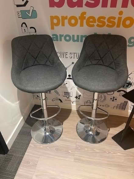 Photo of free x2 grey bar stools (Covent Garden WC2B) #2