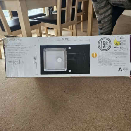 Photo of free Cooke & Lewis Steel & Black Glass Sink (Nethertown CA22) #1