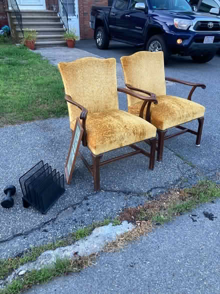 Photo of free Firm yellow chairs (Woburn) #1