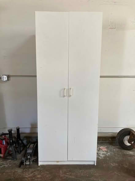 Photo of free tall white cabinet (Marine View Ave/Old County Rd) #1