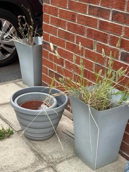 Photo of free Grey garden pots (Upton CH49) #2