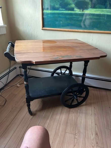 Photo of free 1950’s wooden tea cart (Winthrop MA, by Crest Ave) #1