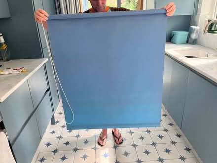 Photo of free Small blue roller blind for window (Upper Holloway N4) #1