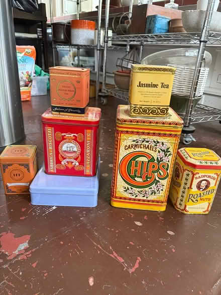 Photo of free Collections of colorful tins (Belmont) #1