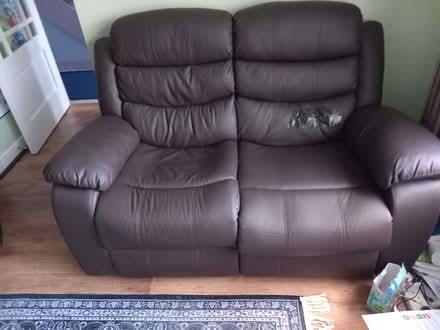 Photo of free 3x2 leather aire recliners (damaged) (Shieldhill FK1) #3