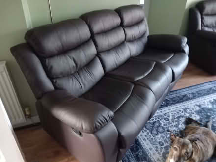 Photo of free 3x2 leather aire recliners (damaged) (Shieldhill FK1) #2