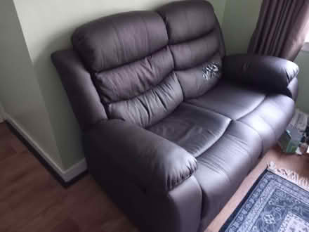 Photo of free 3x2 leather aire recliners (damaged) (Shieldhill FK1) #1