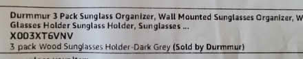 Photo of free 3 wall-mounted sunglasses holders (Adams Morgan) #3