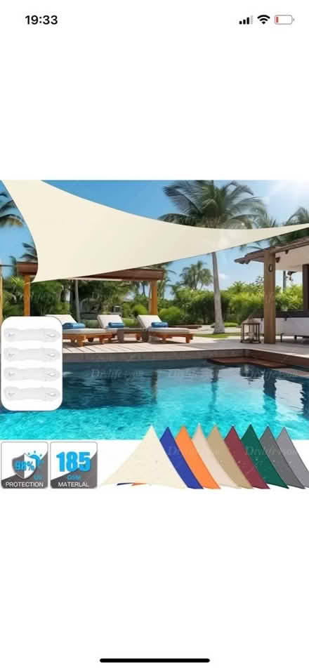 Photo of free 2 x 2m triangular sun shade (Greystones S11) #1