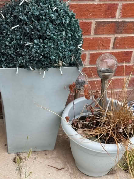 Photo of free Grey garden pots (Upton CH49) #3