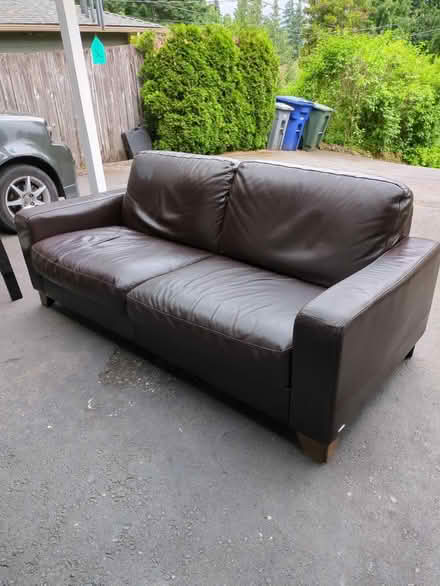 Photo of free Leather couch (South Bellevue) #1