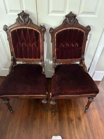 Photo of free Two Victorian side chairs (Winthrop MA, by Crest Ave) #1