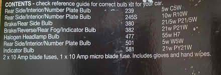 Photo of free BMW Series 1 Spare Bulb Kit (CT2) #3