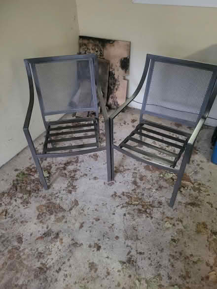 Photo of free 2 metal outdoor chairs (Western Road, Crookes S10) #1