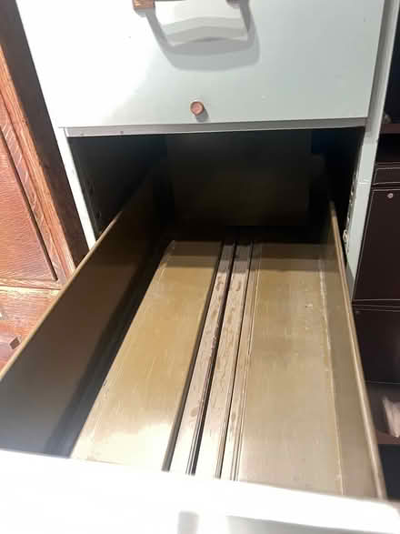 Photo of free 1940’s metal filing cabinet (South Surrey. Morgan Crossing) #2