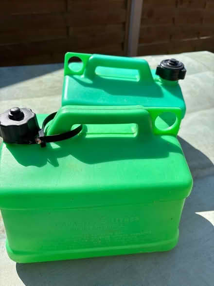 Photo of free 2 x Plastic 5-litre Petrol Cans (Ferndown BH22) #1