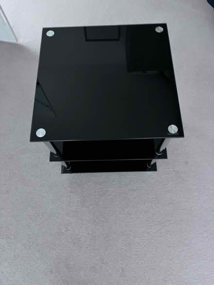 Photo of free Black glass and chrome unit (Belper DE56) #2