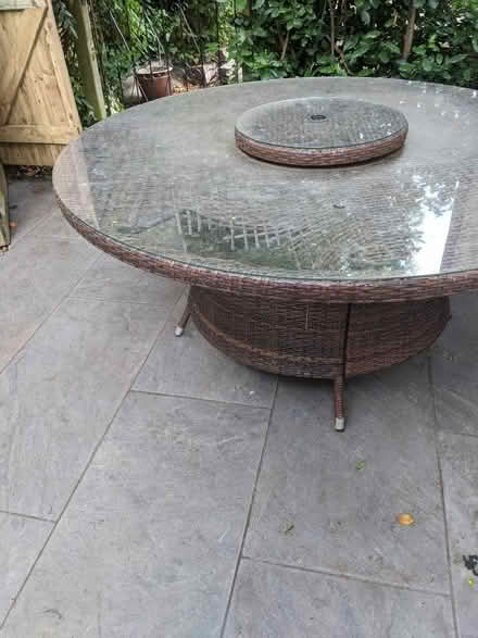 Photo of free Outdoor Rattan table glass top (Newnham on Severn GL14) #2