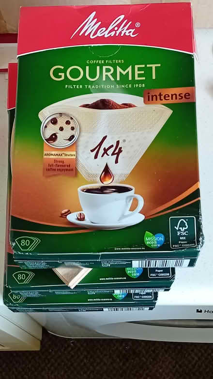 Photo of free 270 "1x4" coffee filters (Broadstone BH18) #1
