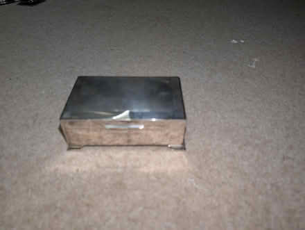 Photo of free Wood lined, Silver cigarette box. (AB22) #1