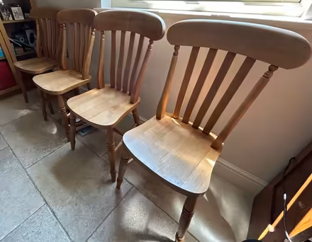 Photo of free Solid pine wood kitchen chairs (Hovingham YO62) #1