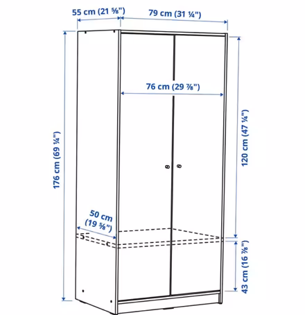 Photo of free Two door wardrobe - SE6 (Bellingham SE6) #2