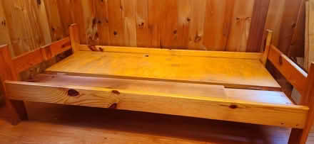 Photo of free Custom made twin bed frame (New paltz) #2