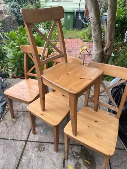 Photo of free Wooden chairs x 4 (Penylan CF23) #1