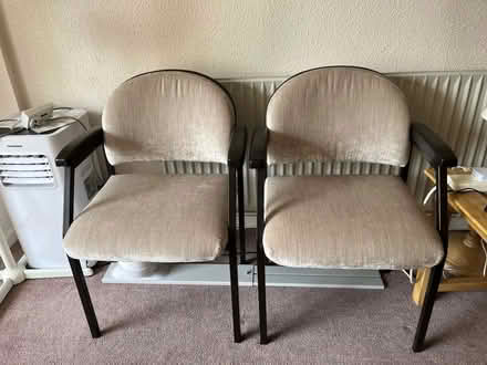 Photo of free Pair of small chairs (adult size not childrens') (Girton CP (S Cambs) CB3) #1